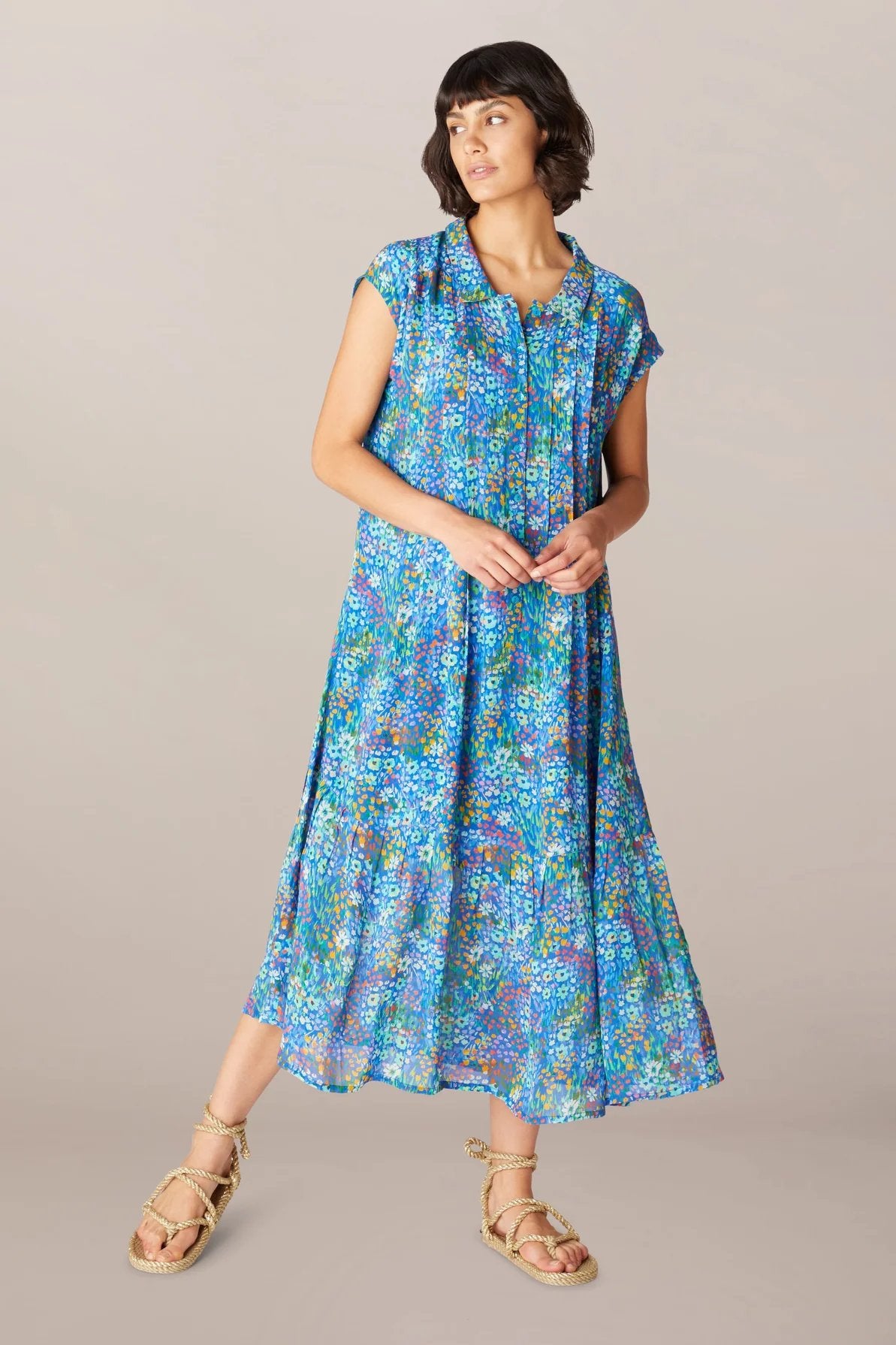 Sahara Wild Garden Dress Blue Blue