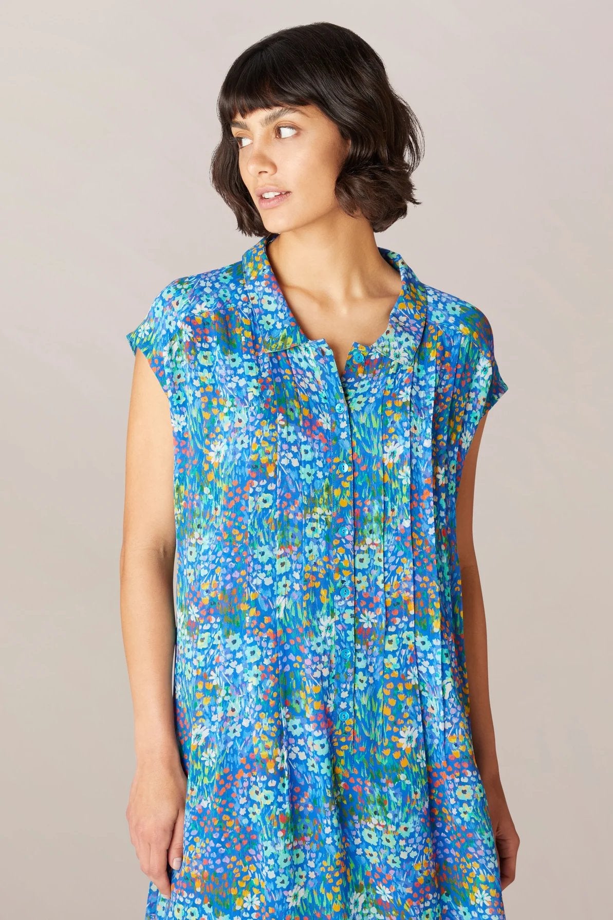 Sahara Wild Garden Dress Blue 