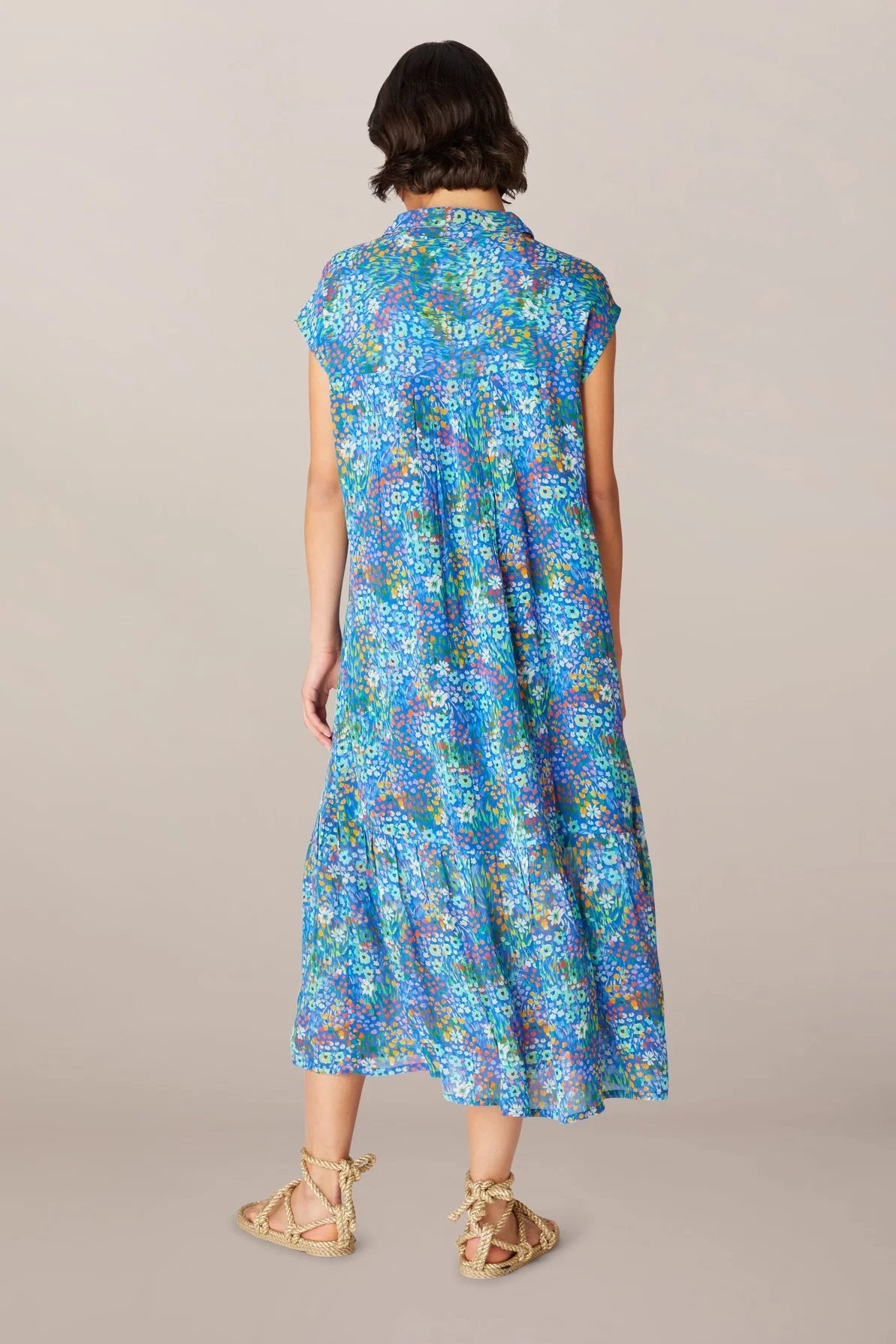 Sahara Wild Garden Dress Blue 