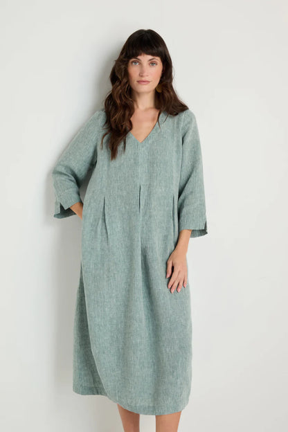Crinkle Linen Cross Dye Bubble Dress