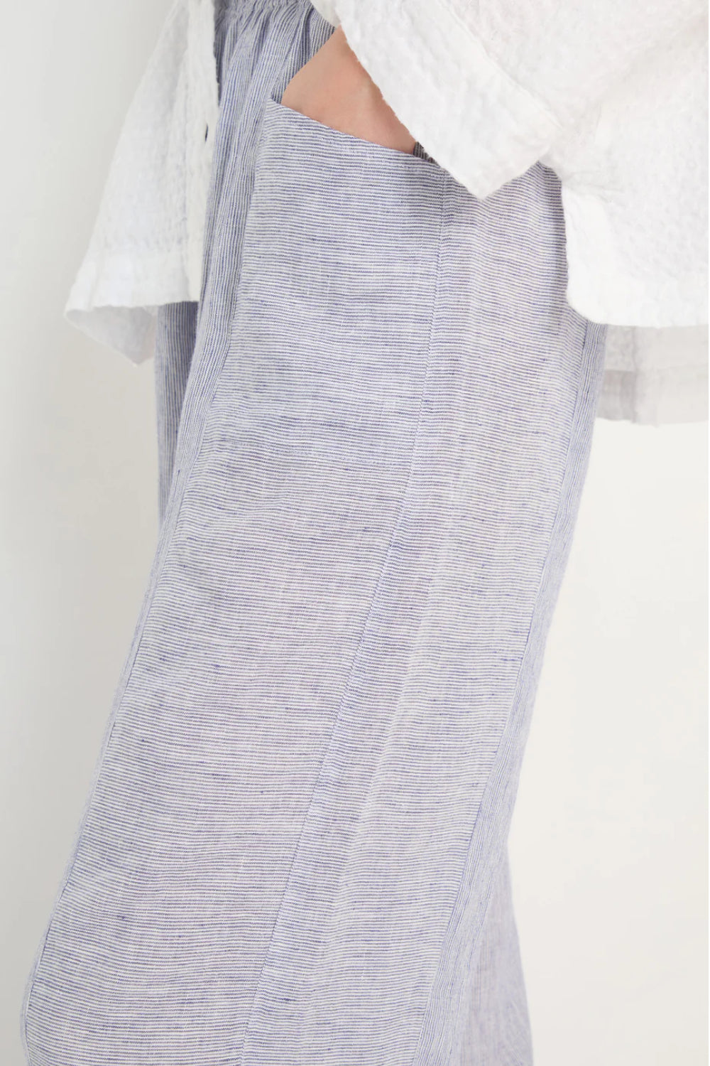 Ticking Linen Stripe Bubble Trousers