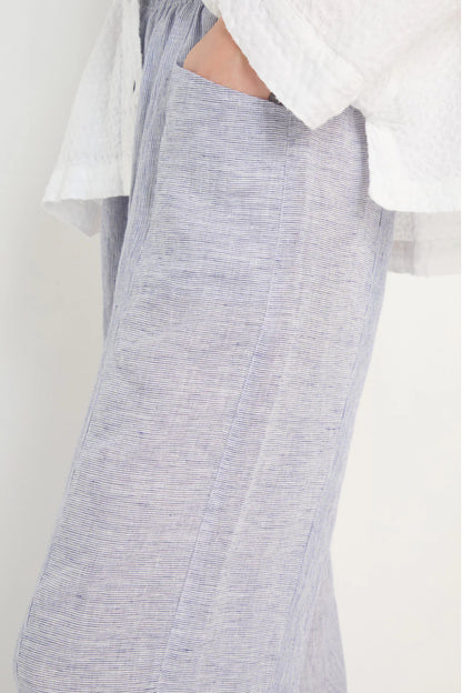 Ticking Linen Stripe Bubble Trousers