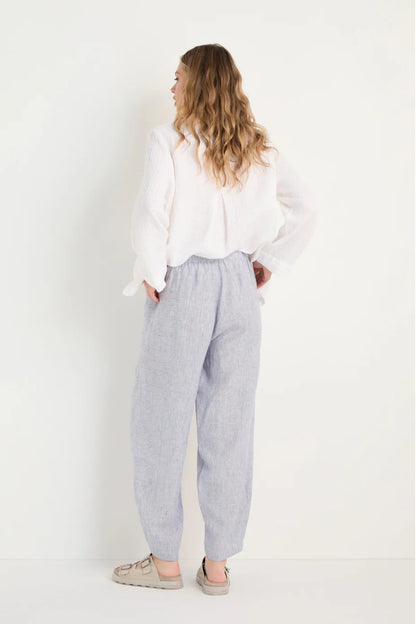 Ticking Linen Stripe Bubble Trousers
