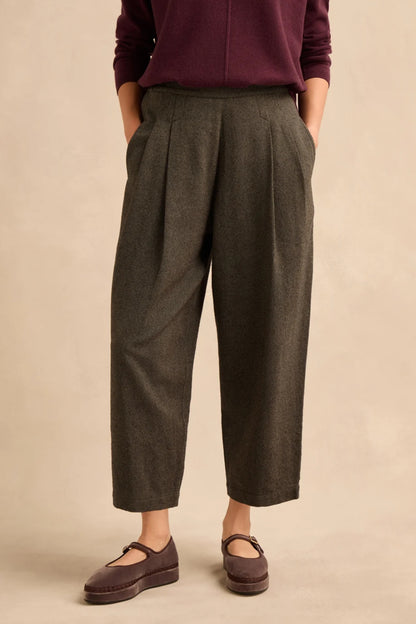 Cotton Twill Barrel Trousers