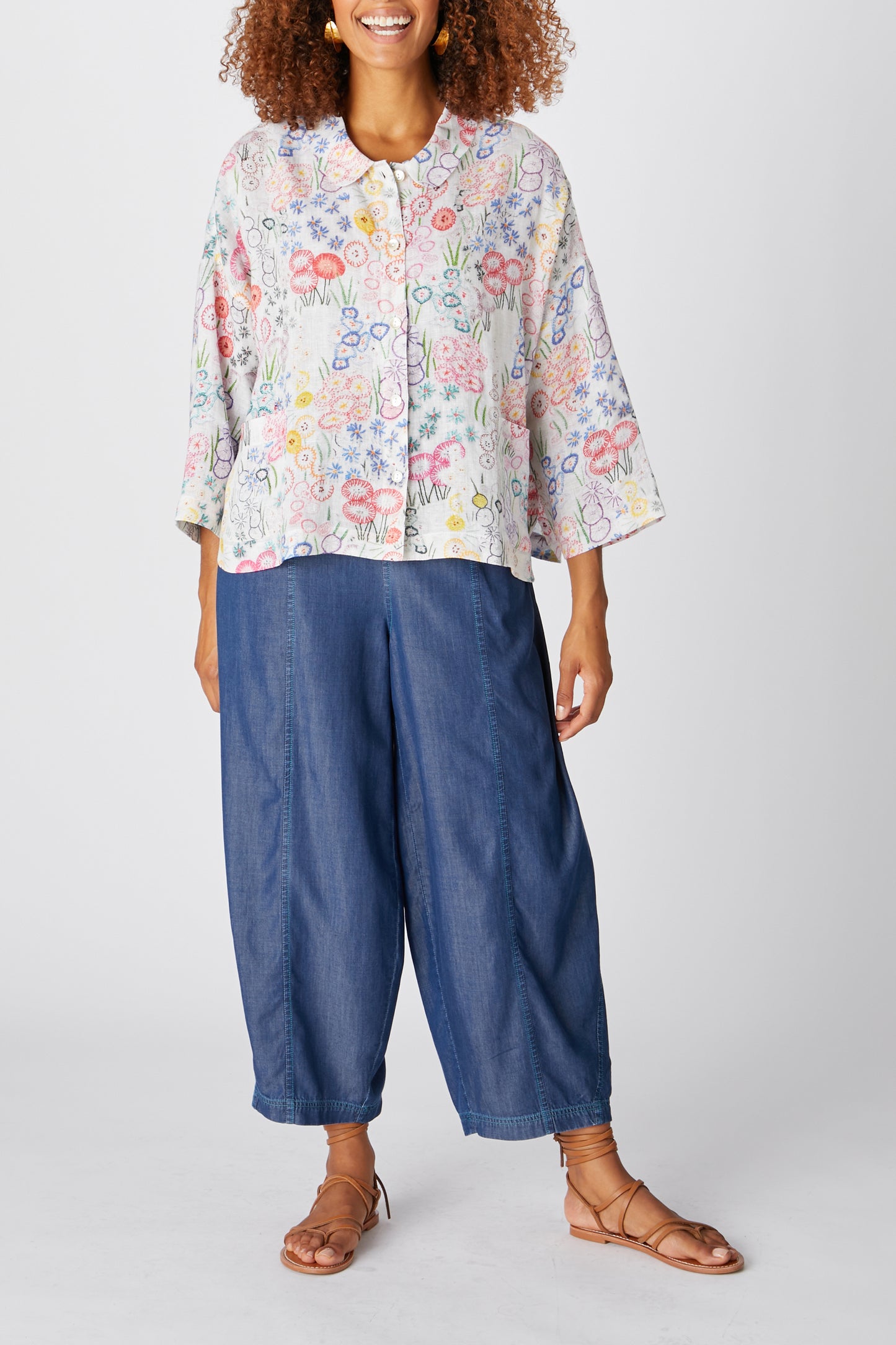 Sahara Vintage Flower Print Shirt 