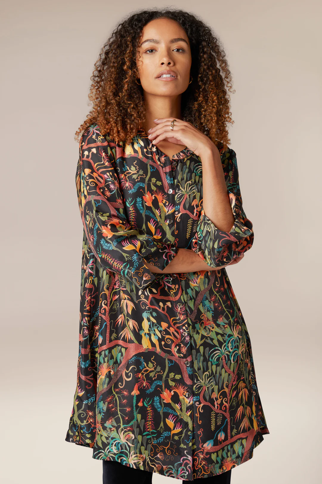 Sahara Faraway Jungle Silk Long Shirt 