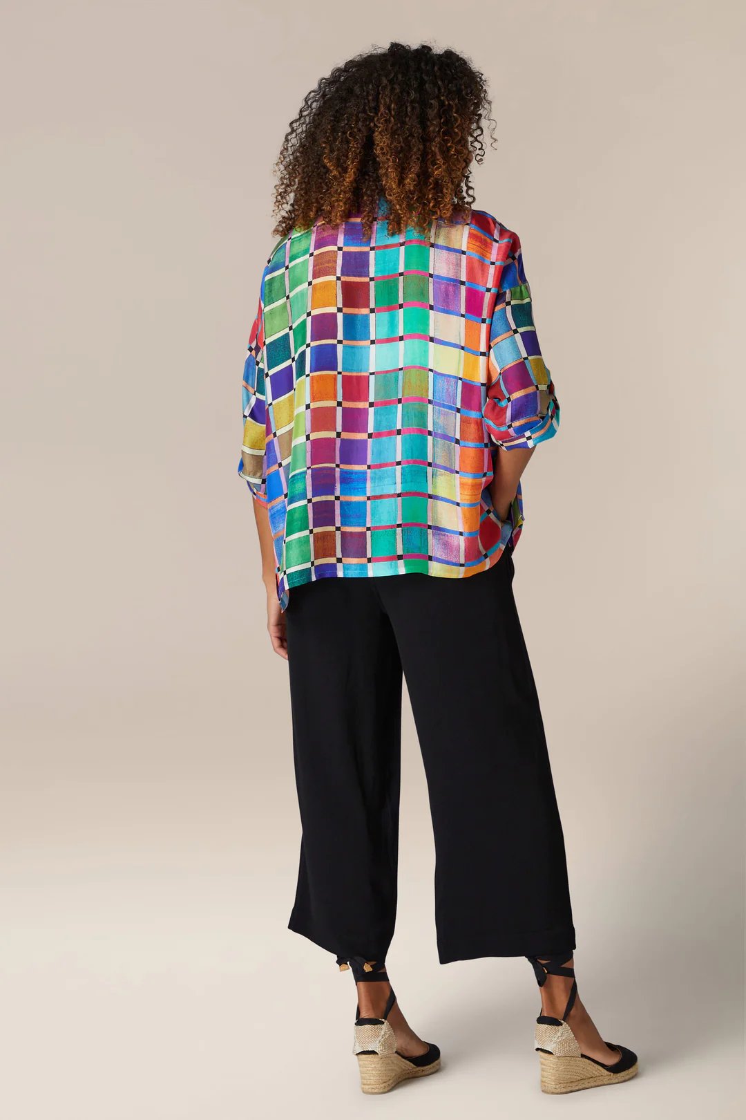 Sahara Stained Glass Printed Silk Shirt 