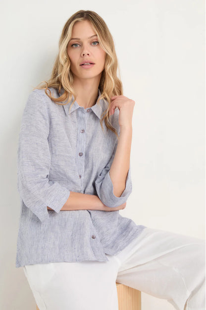 Ticking Linen Stripe Shirt