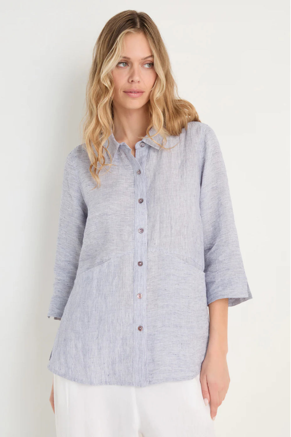 Ticking Linen Stripe Shirt