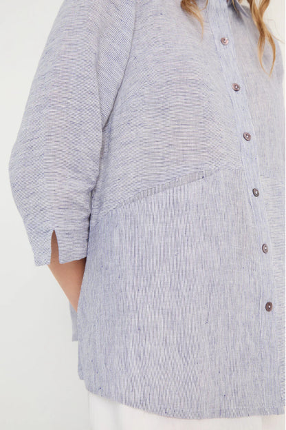 Ticking Linen Stripe Shirt