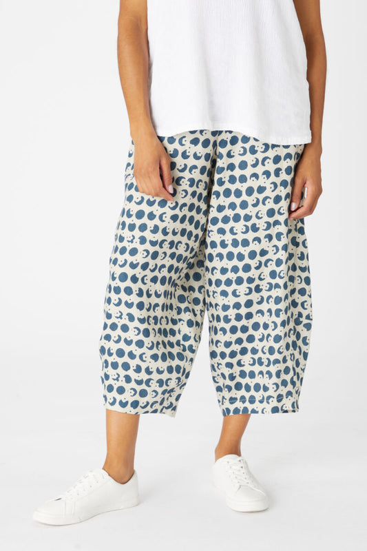 Sahara Spot Flower Bubble Trouser Stone