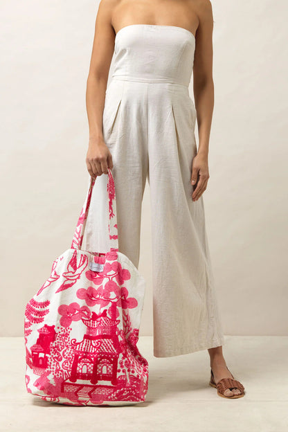 One Hundred Stars Giant Willow Canvas Bag 