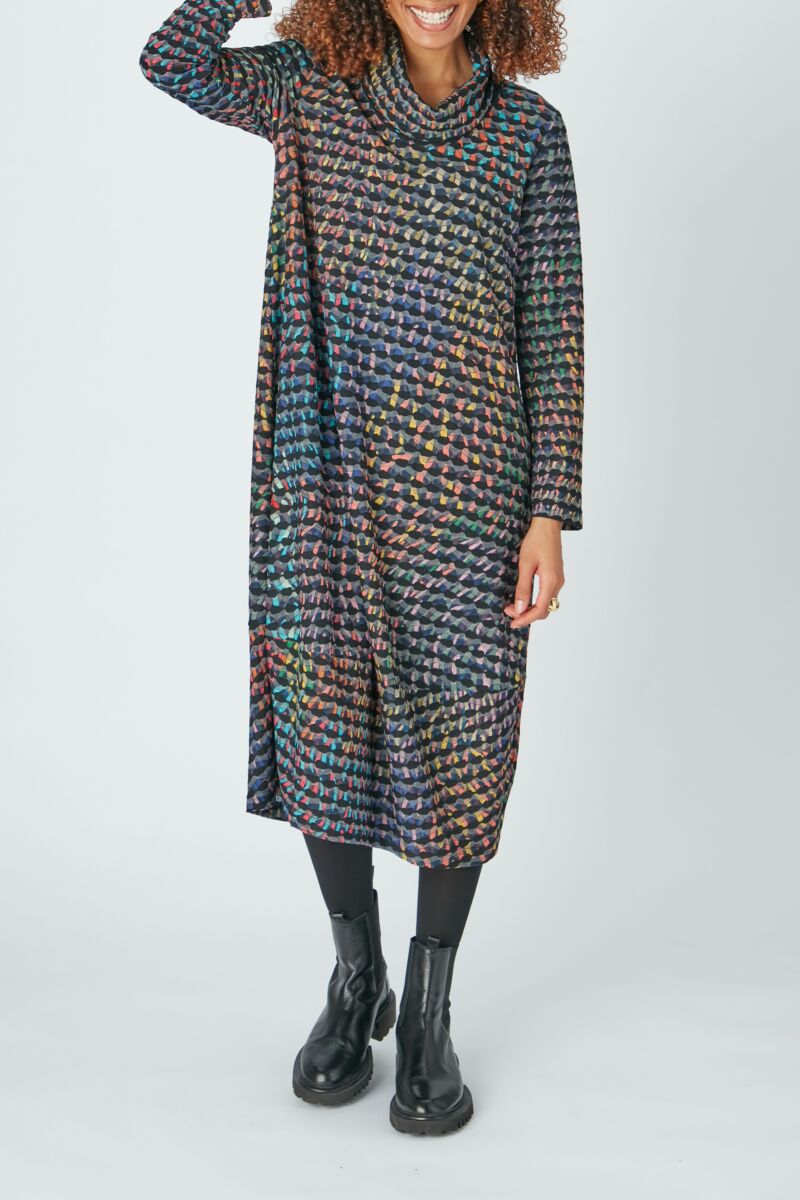 Sahara Multi Confetti Dress Black