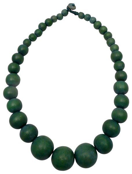 Lotus Feet Graduated Ball Necklace Denim