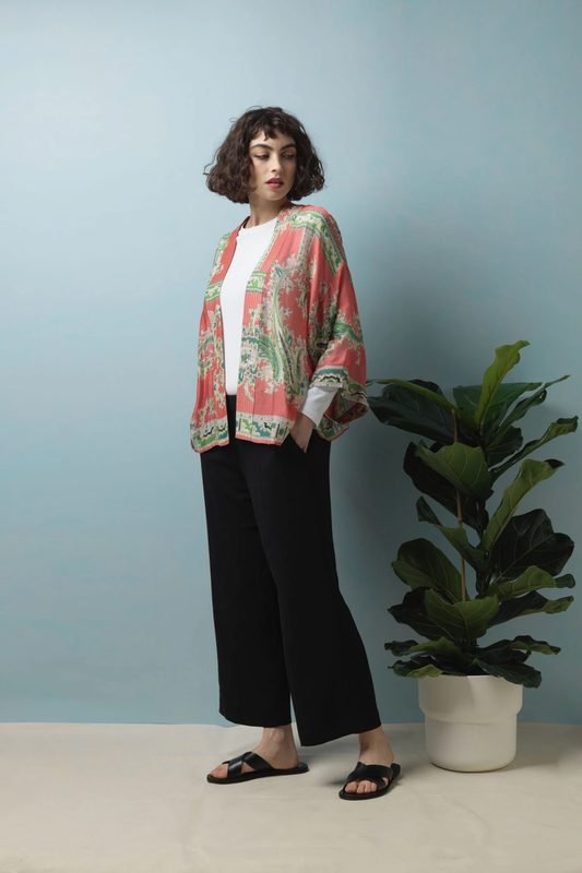 One Hundred Stars Handkerchief Kimono Pink