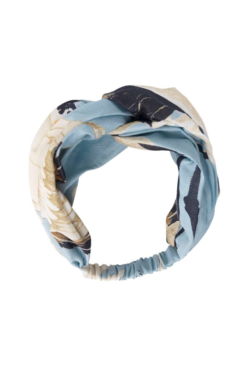 One Hundred Stars Stork Headband Sky Blue