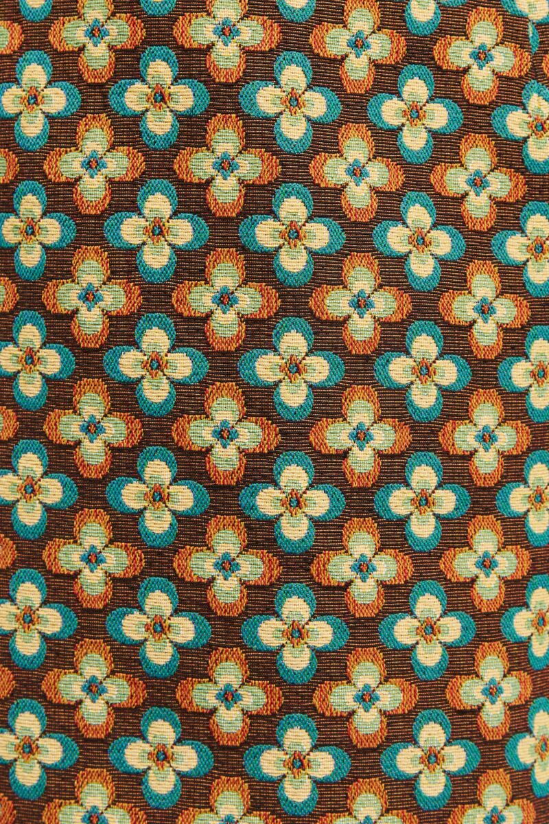 Louche Aubin Deco Fleur Jaquard Mini Skirt Brown