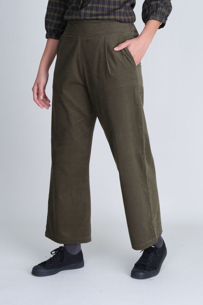Bibico Carine Day Green Cord Trousers Green