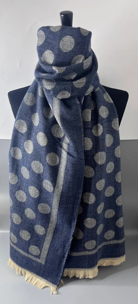 Jess & Lou Soft Spot Plush Scarf Blue Blue
