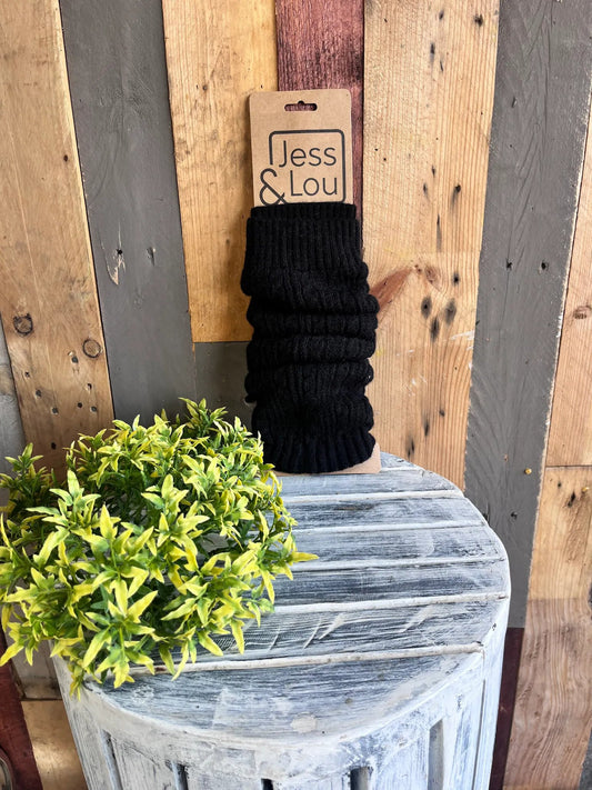 Jess & Lou Chic Leg Warmers Black Black