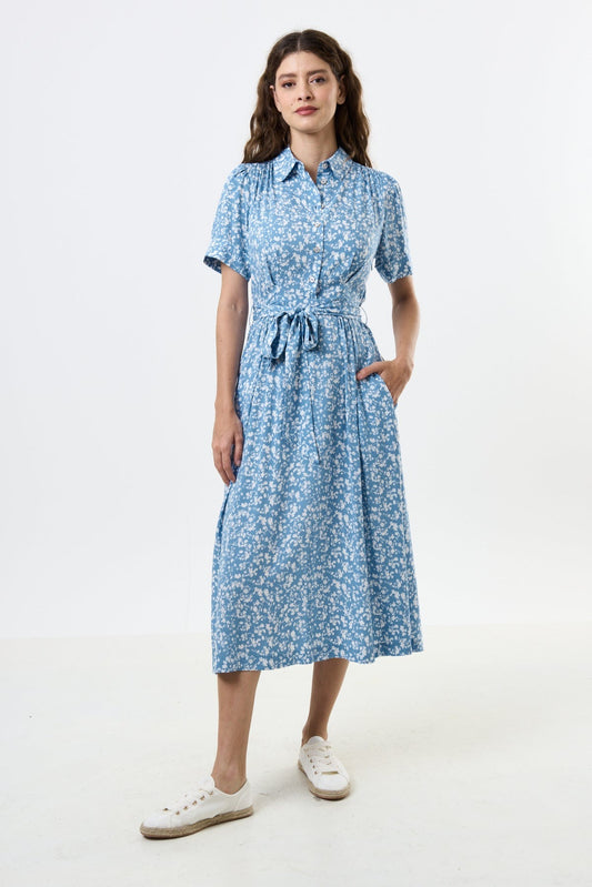 Inesa Floral Midi Shirt Dress