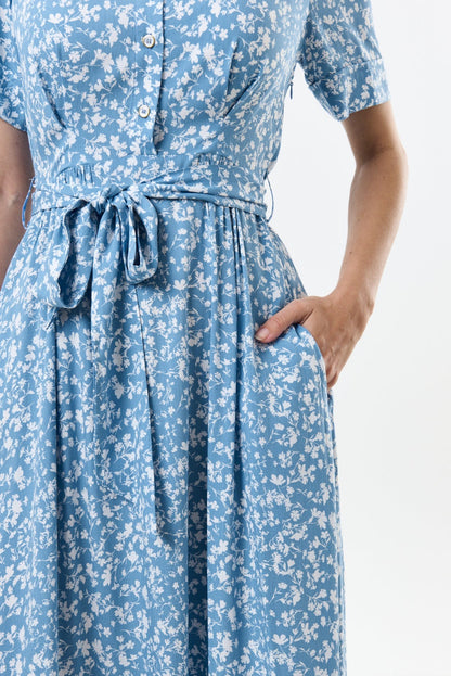 Inesa Floral Midi Shirt Dress