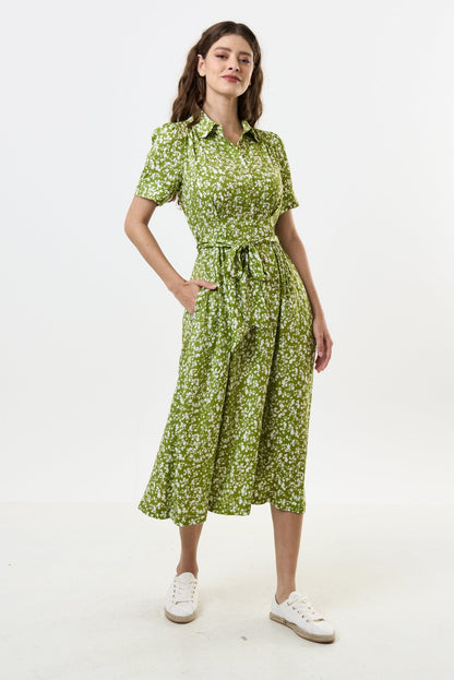 Inesa Floral Midi Shirt Dress