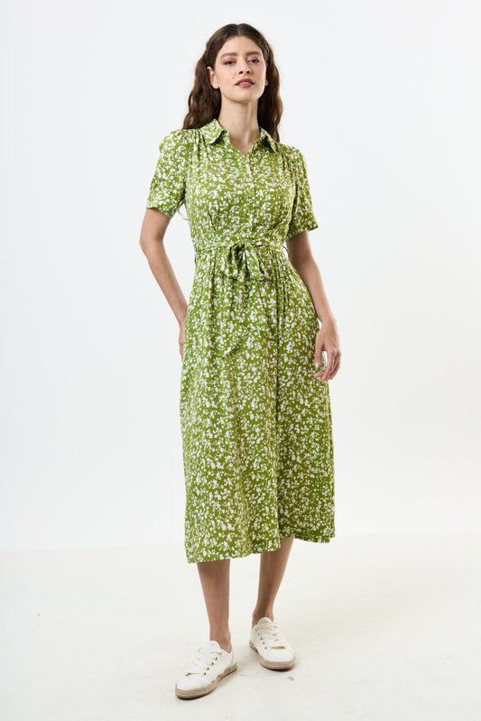 Inesa Floral Midi Shirt Dress