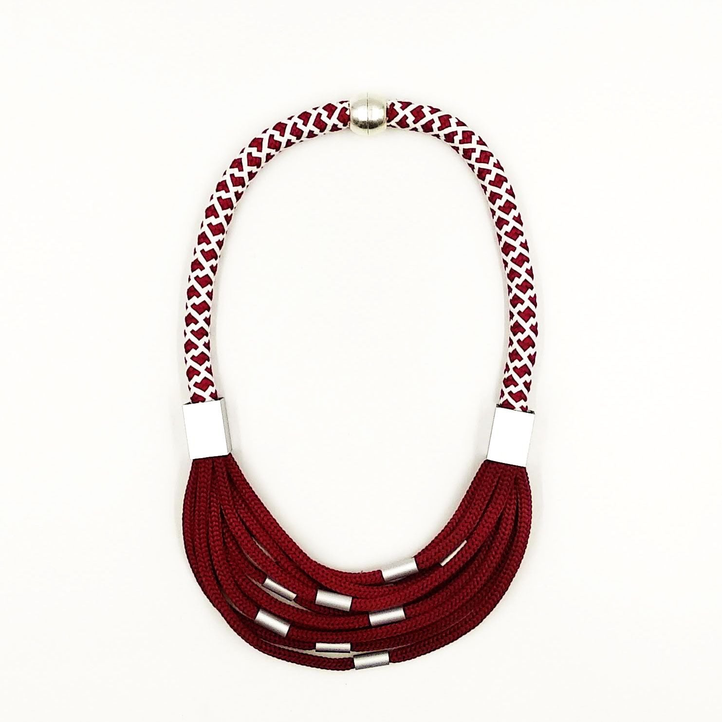 Christina Brampti K1967 Strand and Bead Necklace Red