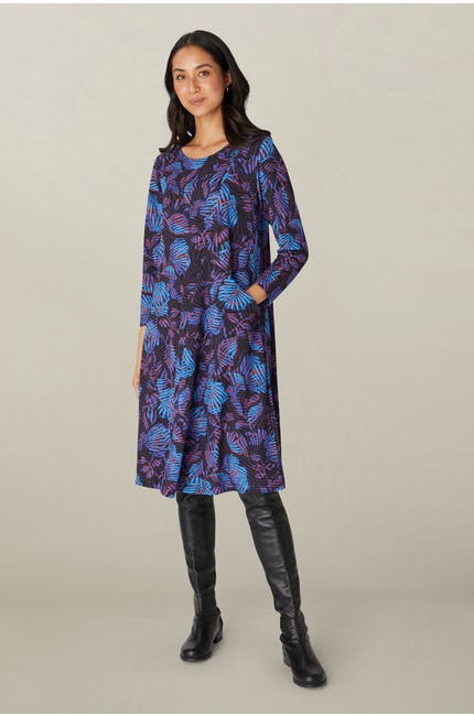 Sahara Twilight Bloom Jersey Dress Blue
