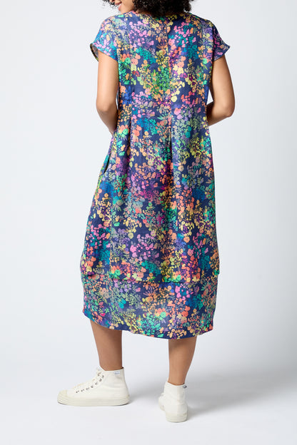 Sahara Scattered Floral Bubble Linen Dress 