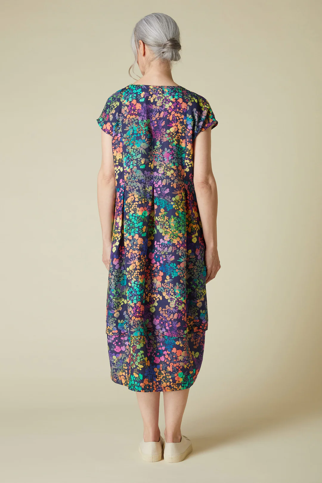 Sahara Scattered Floral Bubble Linen Dress Floral