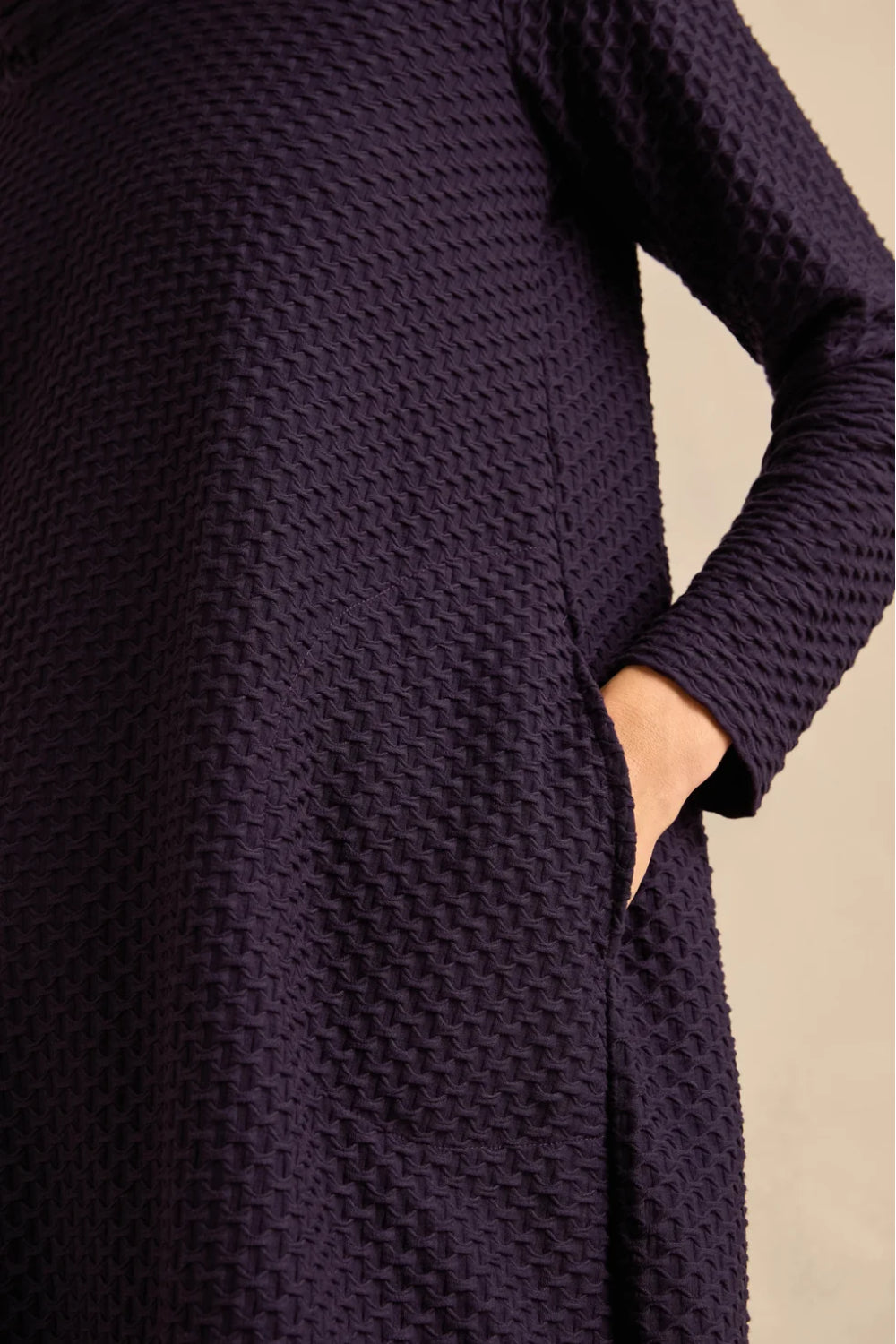 Waffle Textured Jersey Bubble Dress