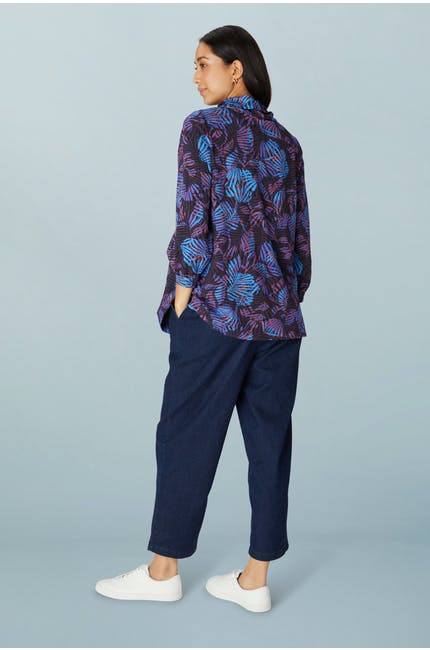Sahara Twilight Bloom Jersey Tunic Blue