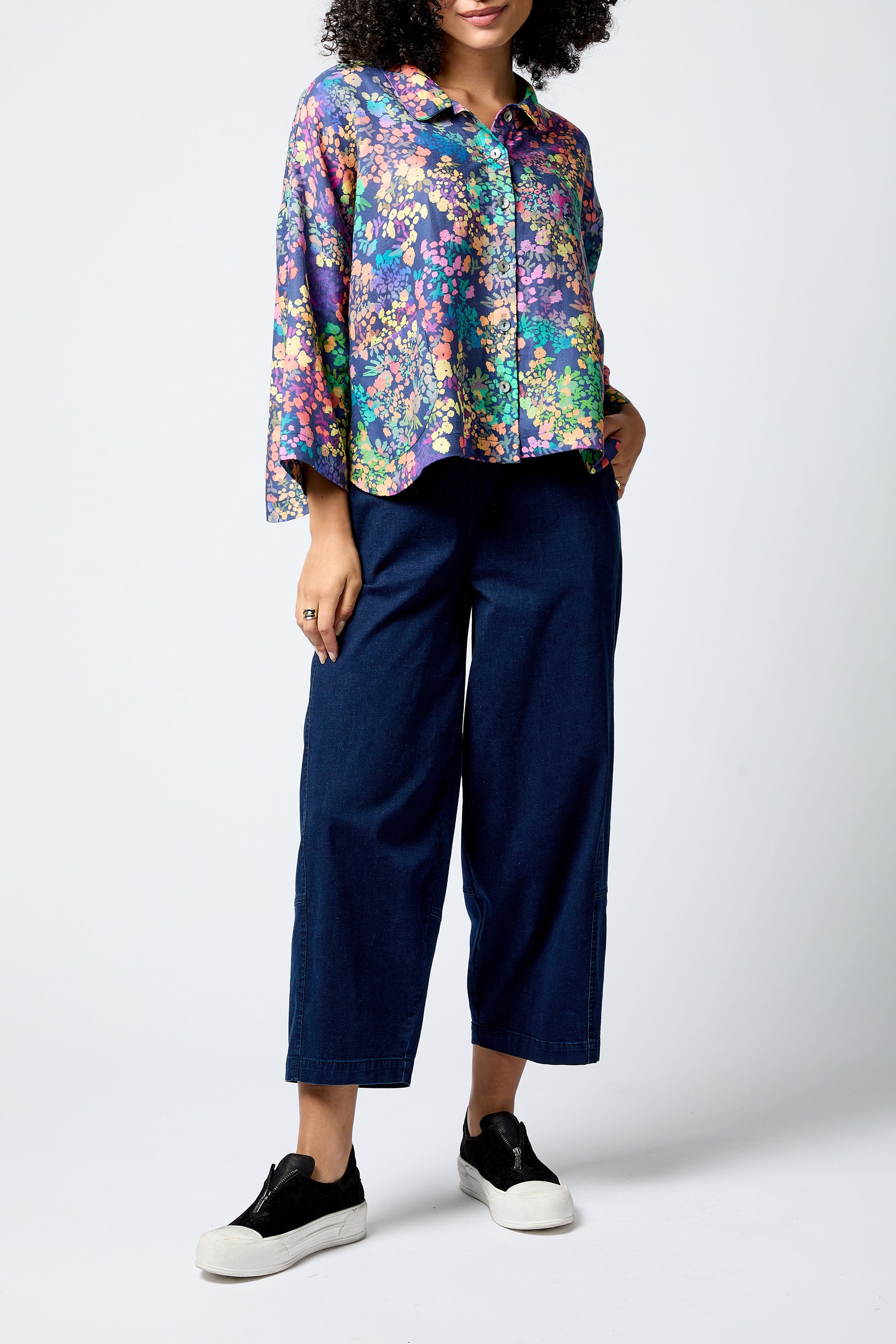 Sahara Scattered Floral Linen Shirt 