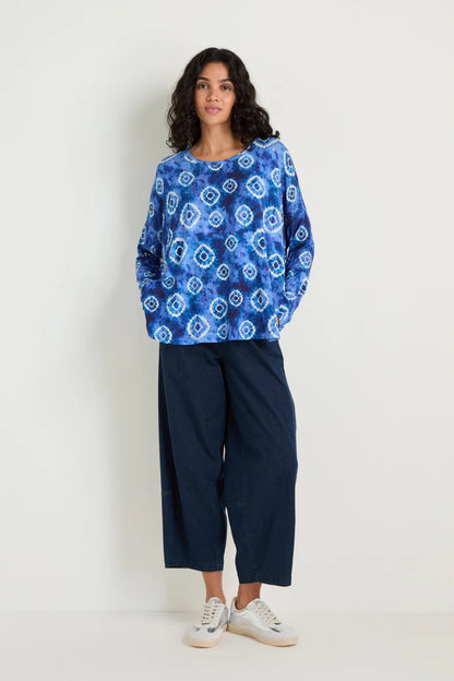 Tie Dye Circles Jersey Boxy Top