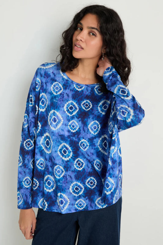 Tie Dye Circles Jersey Boxy Top