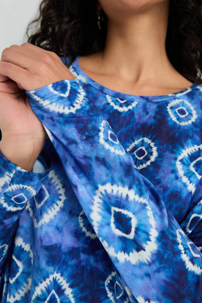 Tie Dye Circles Jersey Boxy Top