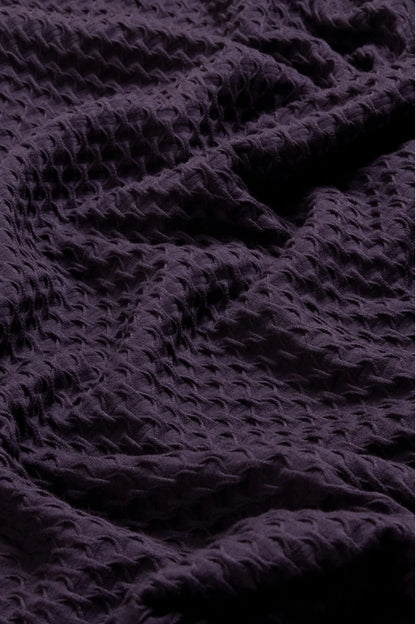 Waffle Textured Jersey Cowl Neck