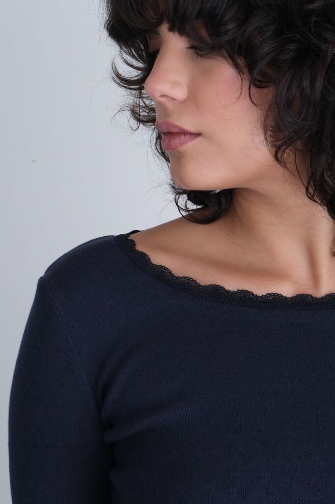 Bibico Cali Pointelle Top Navy 