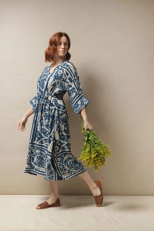 One Hundred Stars Abbi Dress Jaipur Blue Blue