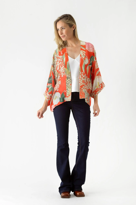 One Hundred Stars Kew Elderflower Kimono Red Red