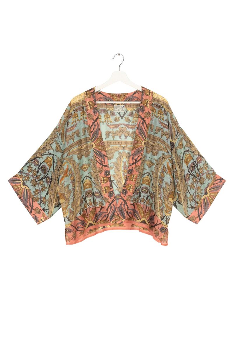One Hundred Stars Decadent Aqua Kimono