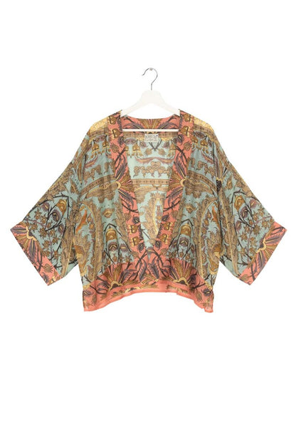 One Hundred Stars Decadent Aqua Kimono