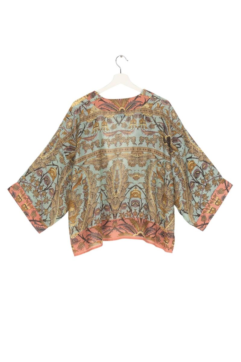 One Hundred Stars Decadent Aqua Kimono