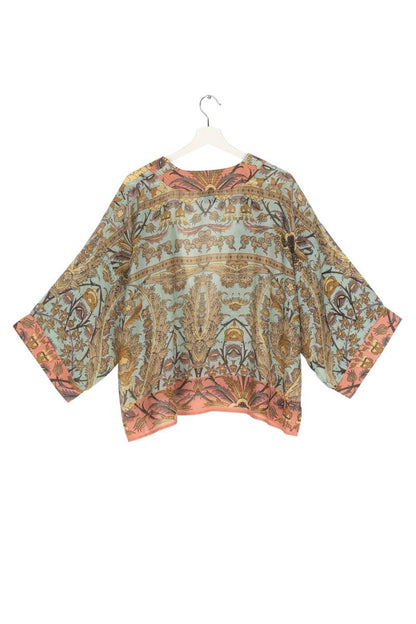 One Hundred Stars Decadent Aqua Kimono