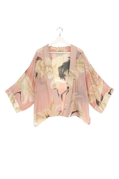 One Hundred Stars Stork Kimono Plaster Pink