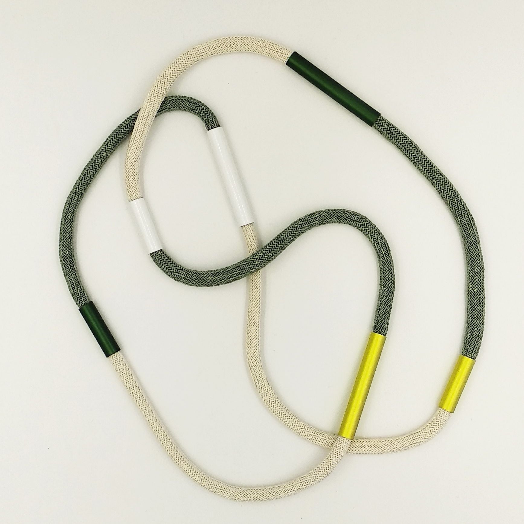 Christina Brampti K1827 Aluminium and Silk Cord Necklace Green