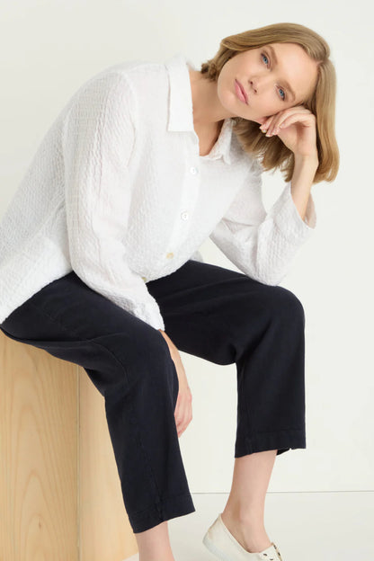 Slim Twisted Linen Trousers