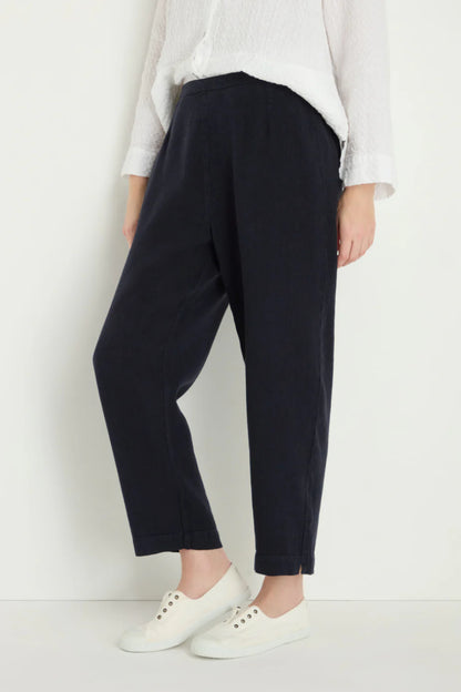 Slim Twisted Linen Trousers